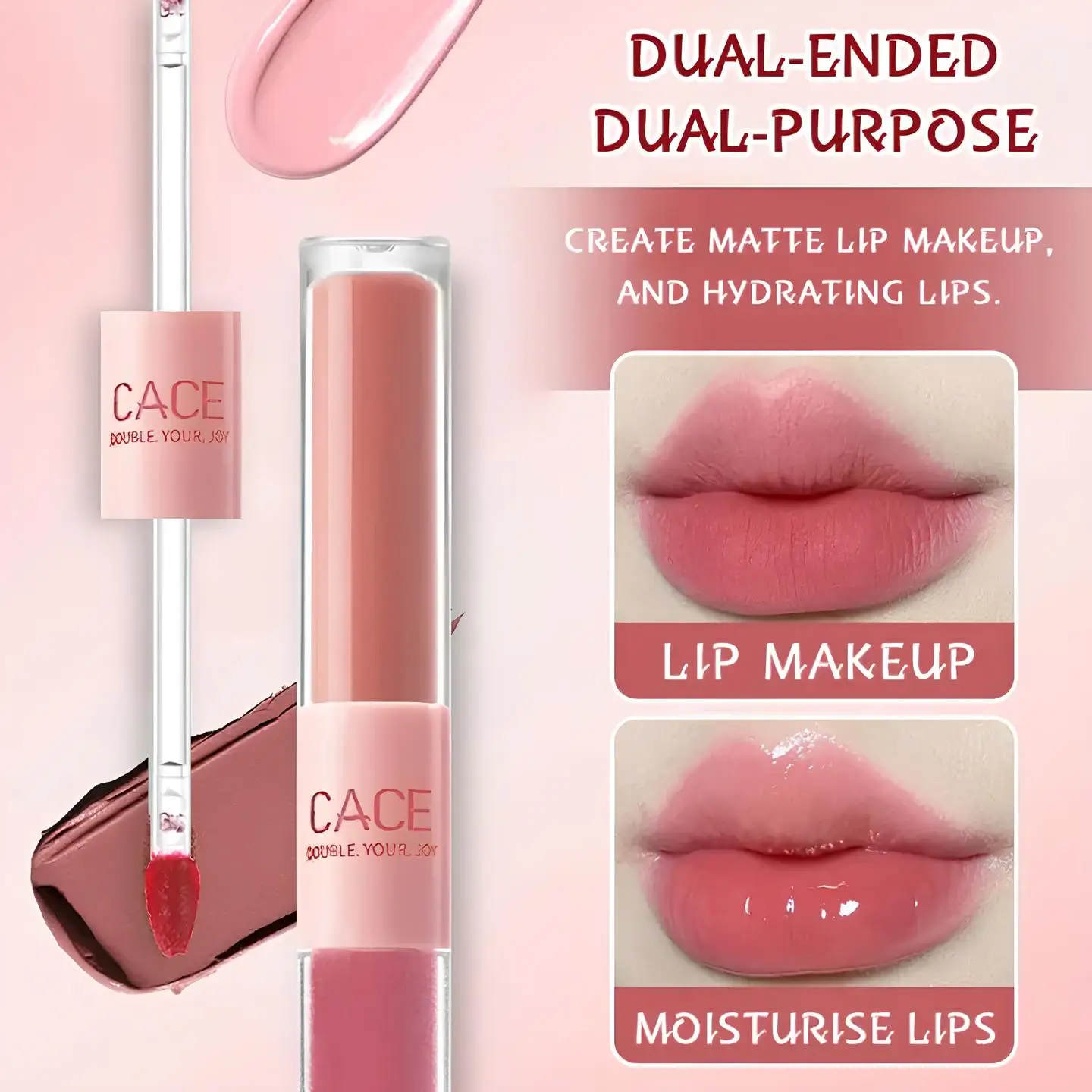 6 colores mate terciopelo Sexy tinte rojo doble cabeza brillo de labios líquido lápiz labial impermeable brillo de labios duradero cosméticos Coreanos