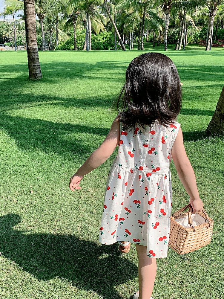 4- 5 years cotton dress aliexpress Summer Cotton Kids Dress 4-6Y A-Line Casual