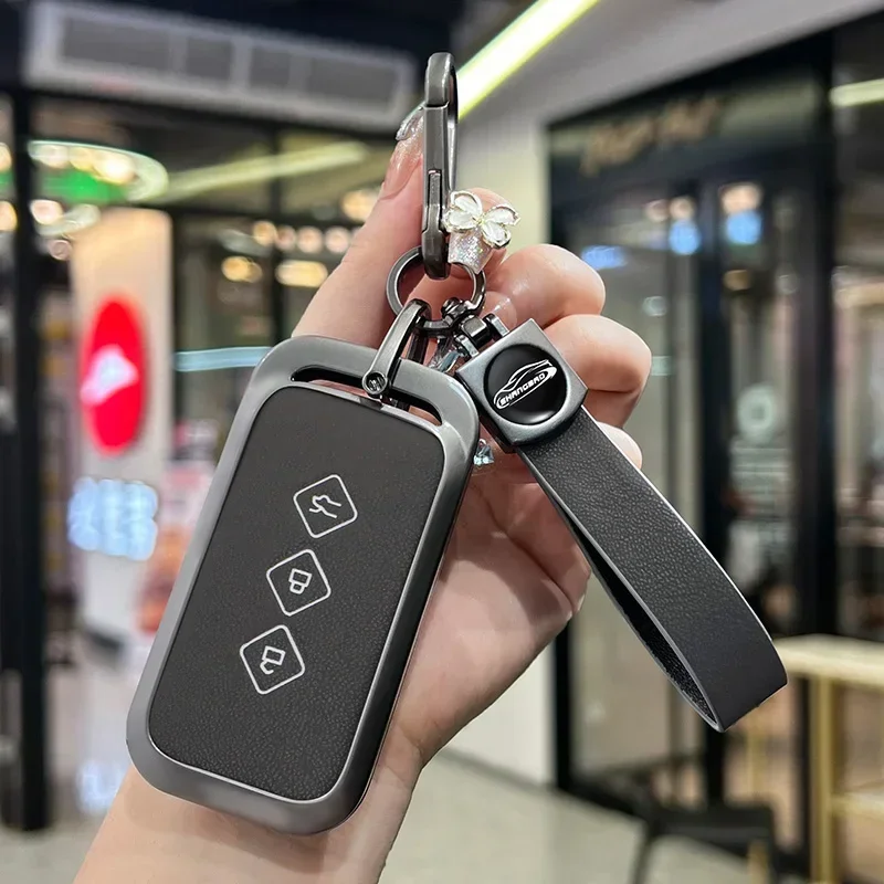 Suitable for Chevrolet Aveo trax groove captiva 2024 Wuling flip zinc alloy car key case case 3button remote key fob accessories