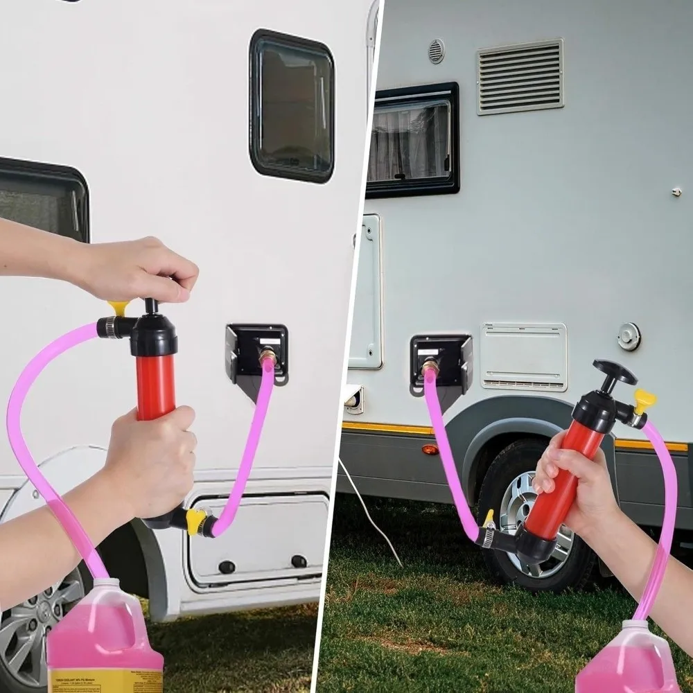PVC Tube Manual Fuel Pump Air Pump Design Self Priming Oil Extractor Pump with Clamp Gas Siphon Hose Pump Car Fuel Transfer