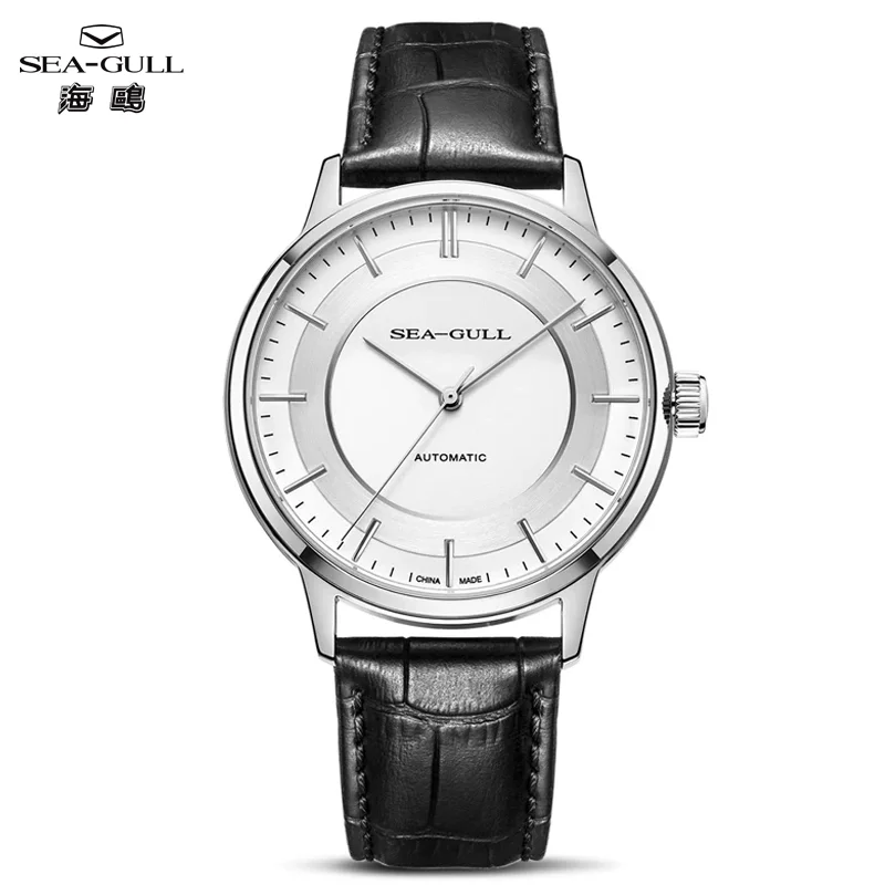 Seagull Herren-Armbanduhr Automatische Mechanische Uhr Klassische Business-Armbanduhr Top-Marke Luxus Saphirglas Wasserdichte Uhr 6061