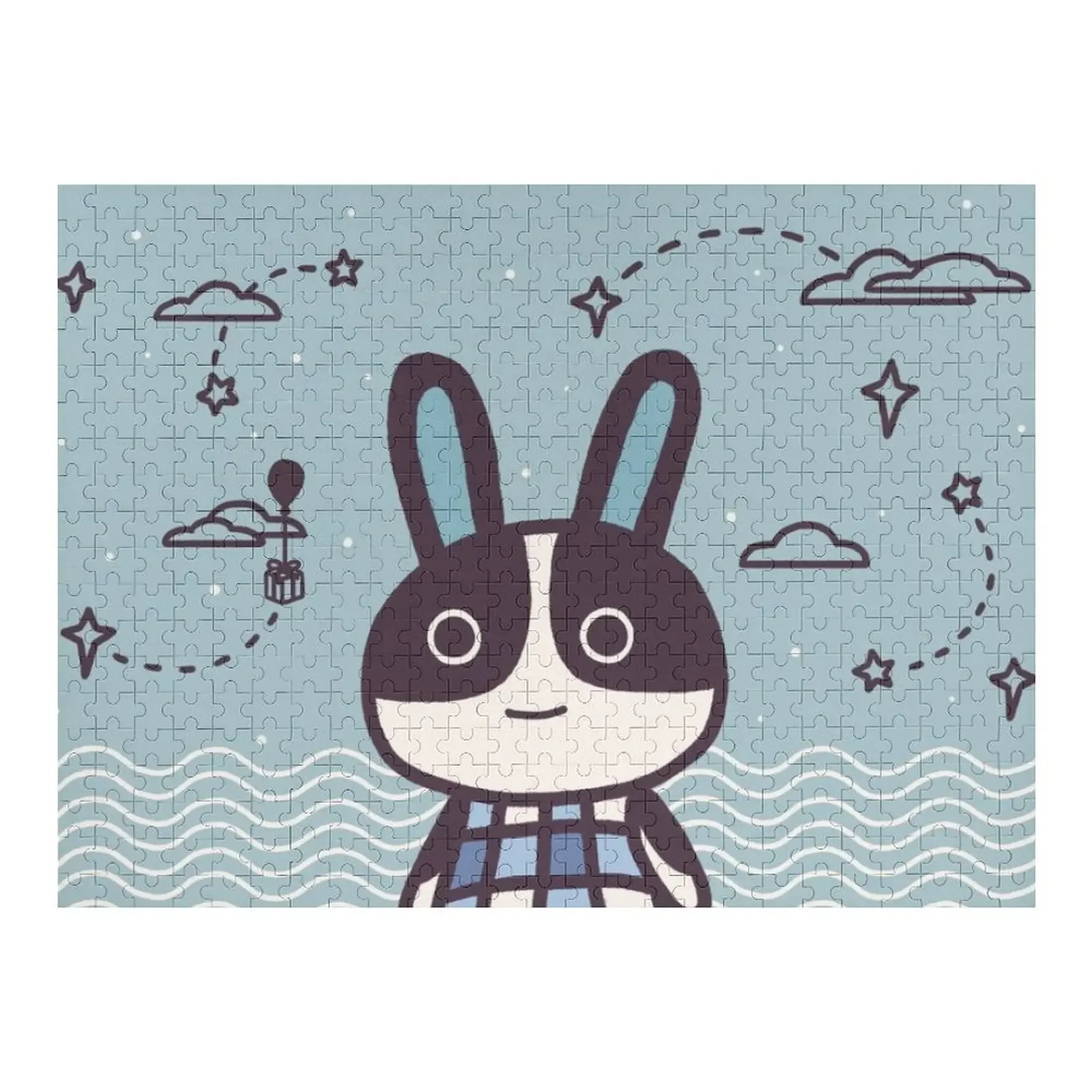 

Rabbit Dotty Animal Villager illustration Jigsaw Puzzle Woodens For Adults Scale Motors Personalized Name Works Of Art Puzzle