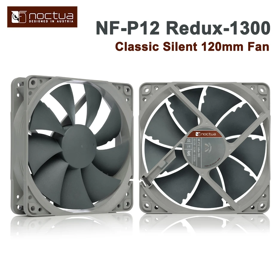 

Noctua NF-P12 redux-1300 1700 120mm Computer Case Fan PWM 4Pin 3Pin Silent Temperature control 12cm CPU cooling Fan