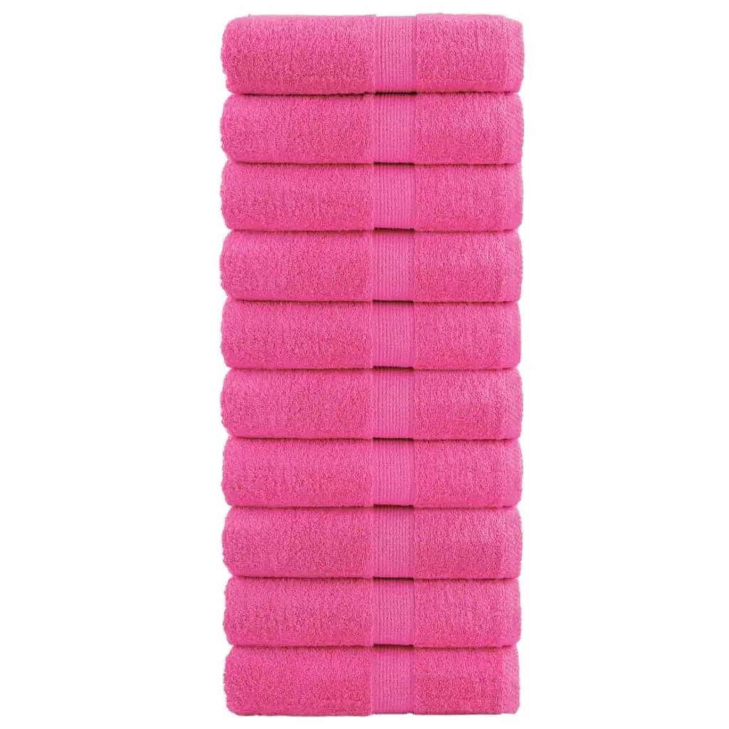 10 Pack Premium Pink Soap Towels SOLUND 30x30 cm Soft & Absorbent 600 GSM