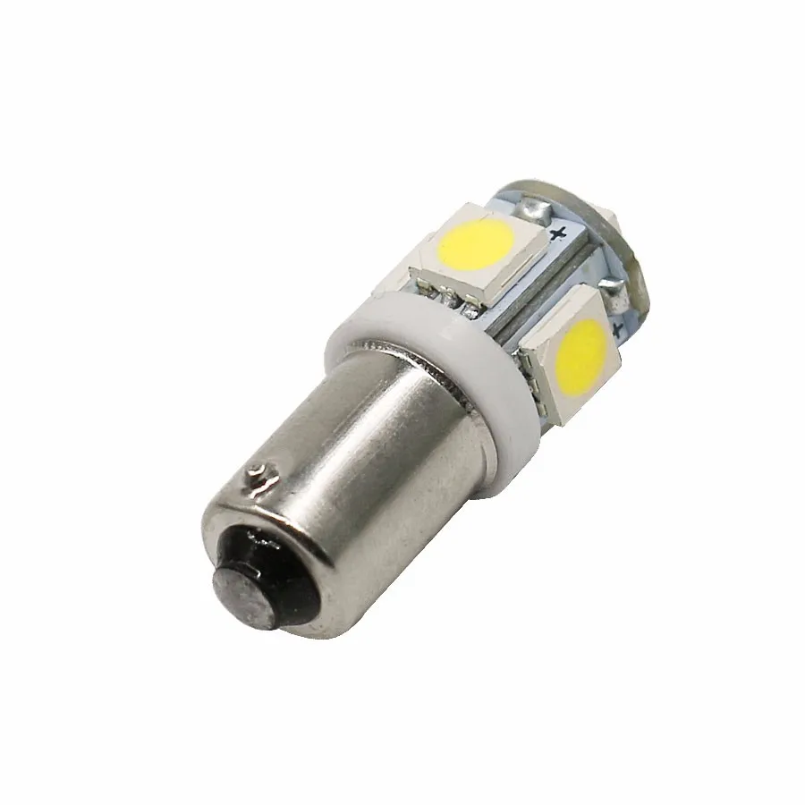 100 قطعة T11 DC12v BA9S 5 SMD 5050 LED مصابيح كهربائية 5SMD T4W مؤشرات السيارات ضوء لمبة الداخلية إسفين مصباح #5