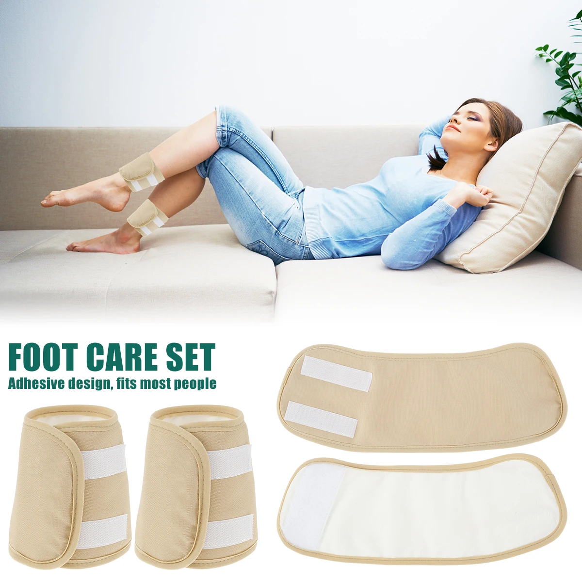 4Pcs Ankle Oil Pack Set Soft Comfortable Bamboo Flannel Ankle Oil Pack Washable Reusable Essential Oil Wrap Proof Oil Pack Ankle