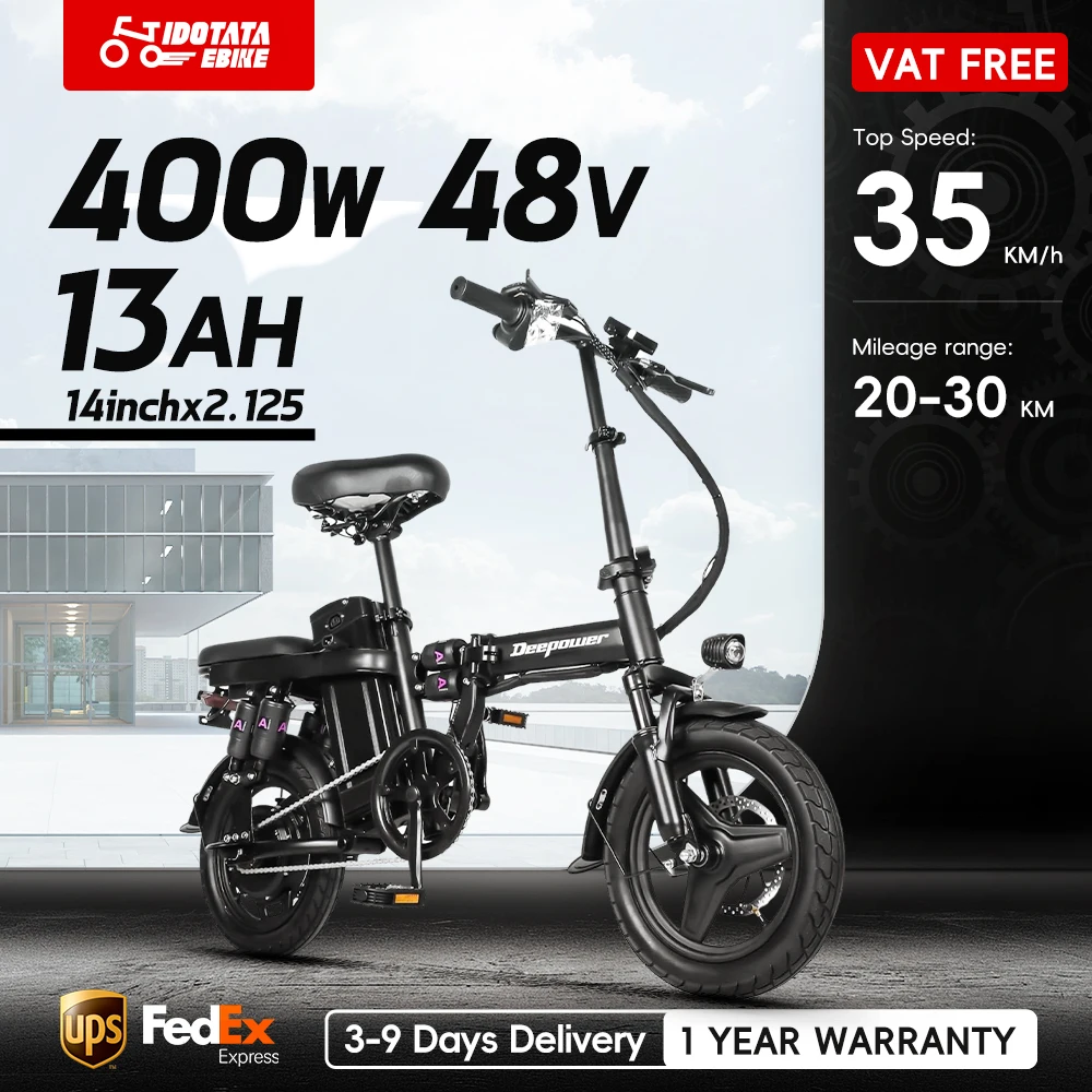 

IDOTATA 48 В 10 Ач складной электрический велосипед дроссельная заслонка, электрический велосипед с двигателем 400 Вт для взрослых, мини-велосипед для городских пригородных поездок для мужчин и женщин