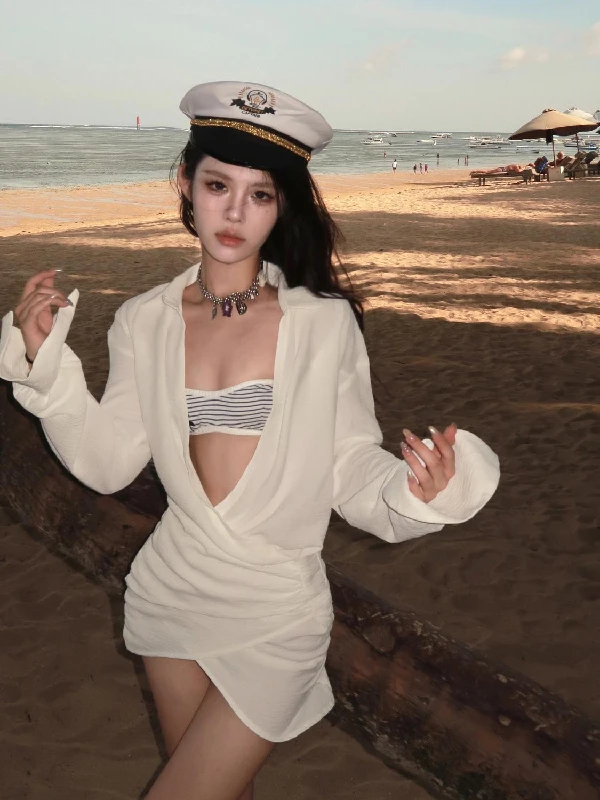 

Новое сексуальное бикини в полоску цвета морской волны, с эффектом пуш-ап для небольшой груди, в ретро-стиле, для фотосессий, в стиле Гонконг.