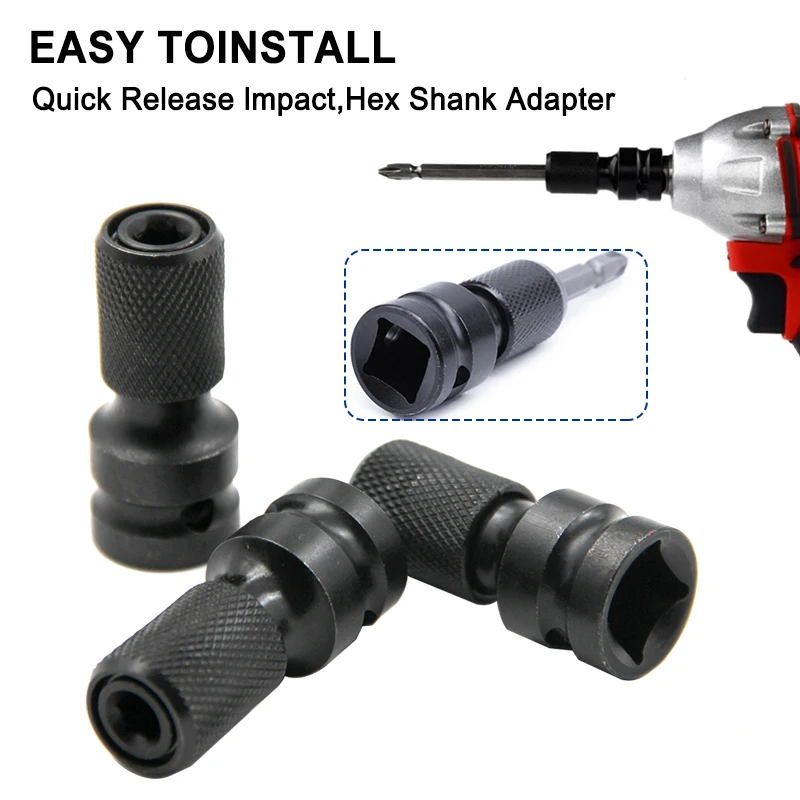 1/2 square handle air cannon to internal hexagon 1/4 hexagon handle electric wrench telescopic conversion head socket power tool