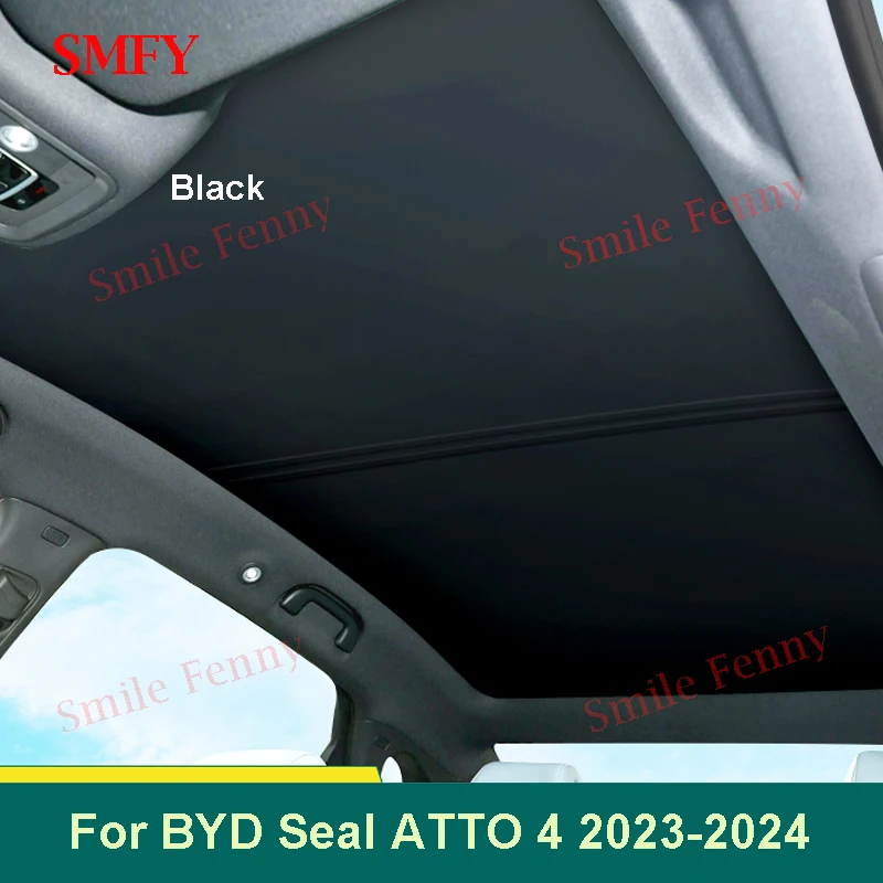 

For BYD Seal ATTO 4 2023 2024 Car Sunroof Sunshade Sun Protection Cover Mosquito Prevention Roof Shading Heat Insulation