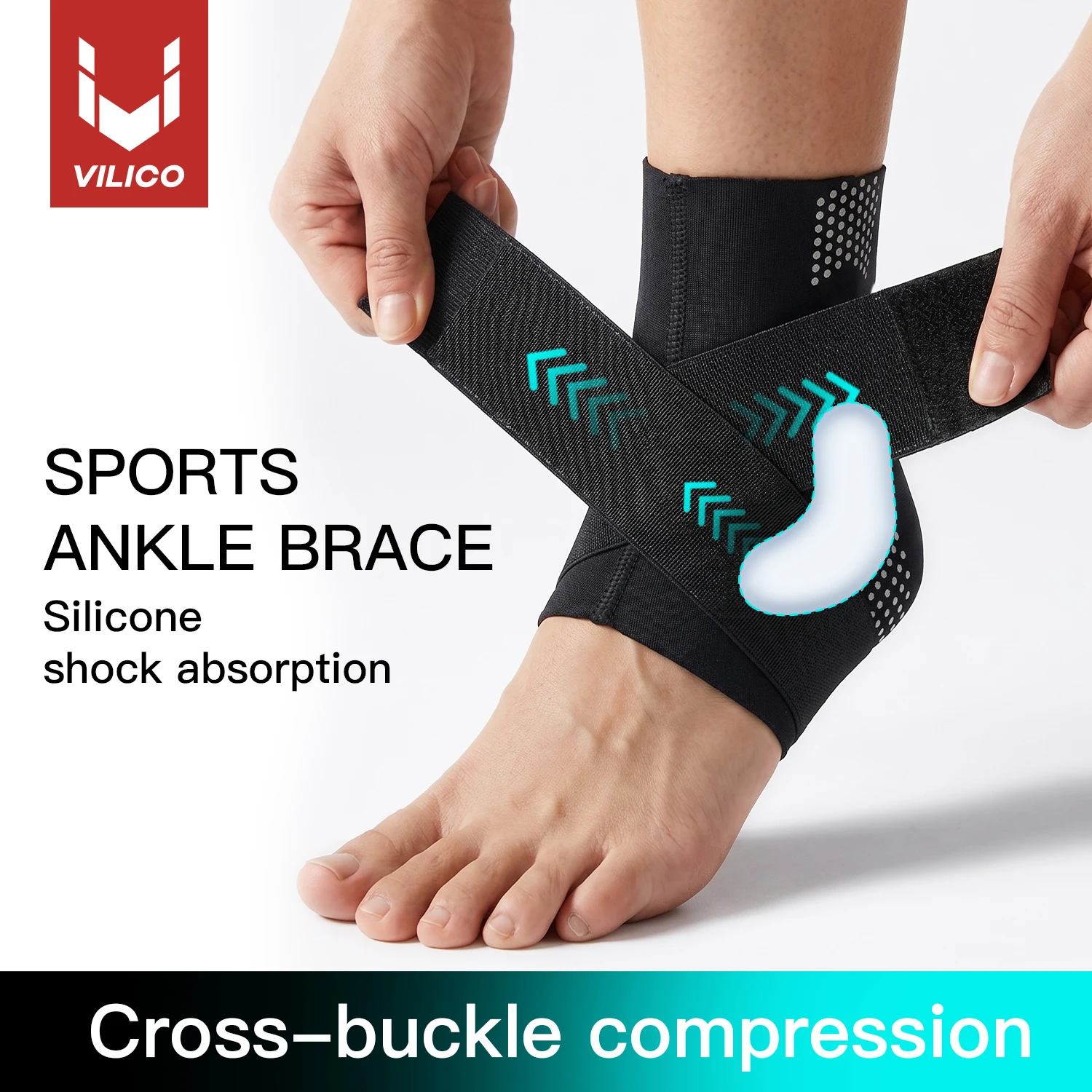1pc Ankle Support Brace - Helps Stabilize the Ankle Muscles and Joints For Injury Healing and Pain Relief Football Basketball