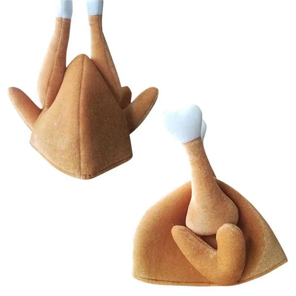 Adults Roasted Funny Thanksgiving Day Festival Costume Turkey Hat Caps