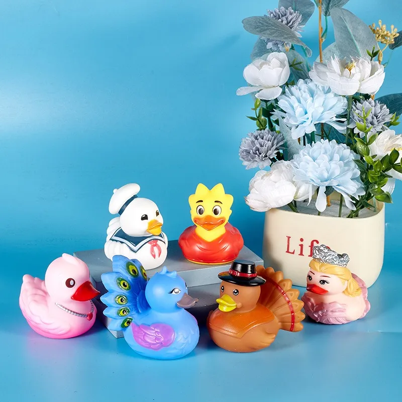Mini Ghostbusters - Stay Puft Cosplay Gummi-Ente Vinylfigur, Zuckerwatte-Ente Statue - Niedliche Cartoon-Stil Sammlerfigur – Detail 2