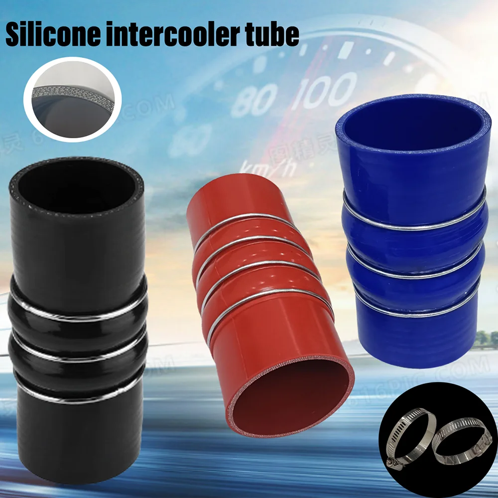 High temperature and high pressure resistant corrugated steel wire intake silicone hose for automotive intercooler