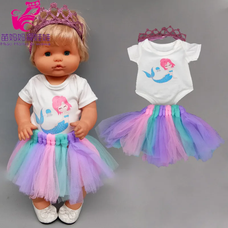 for 16 inch Nenuco doll mermaid dress 40cm baby doll clothes accessories