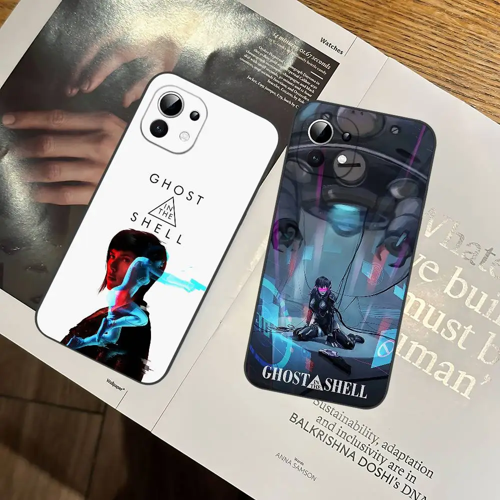 

Anime G-Ghost In The S-Shell Slim Black Shockproof Phone Case For Xiaomi 12,11,12S Ultra & Redmi Note 11,10T,9,9A,8Pro,8T,5G