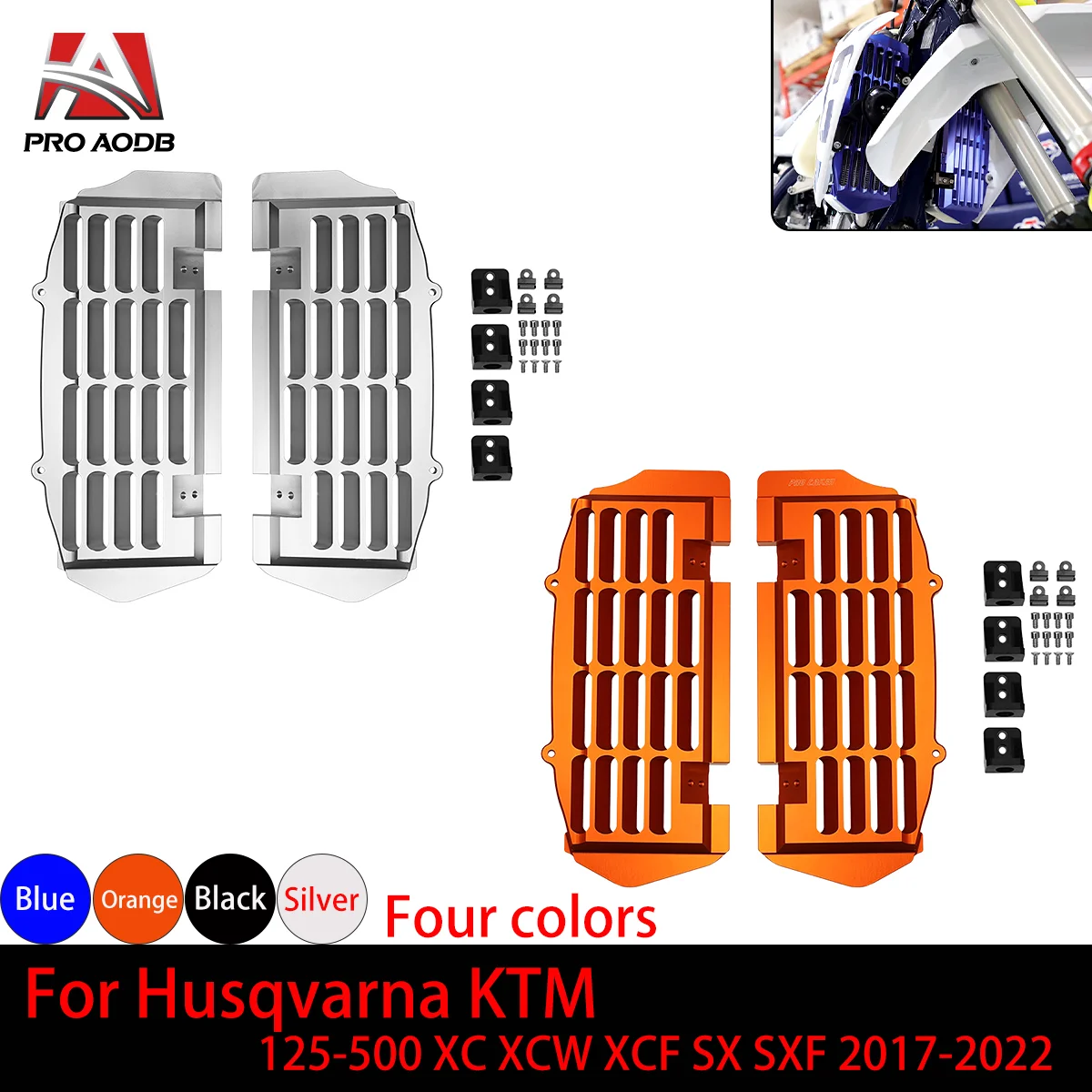 Motocross Radiator Guard Grill Protector Cover For GasGas Husqvarna 125-501 TX FX TC FC 2017-2022 Except 2022 ROCKSTAR EDITION