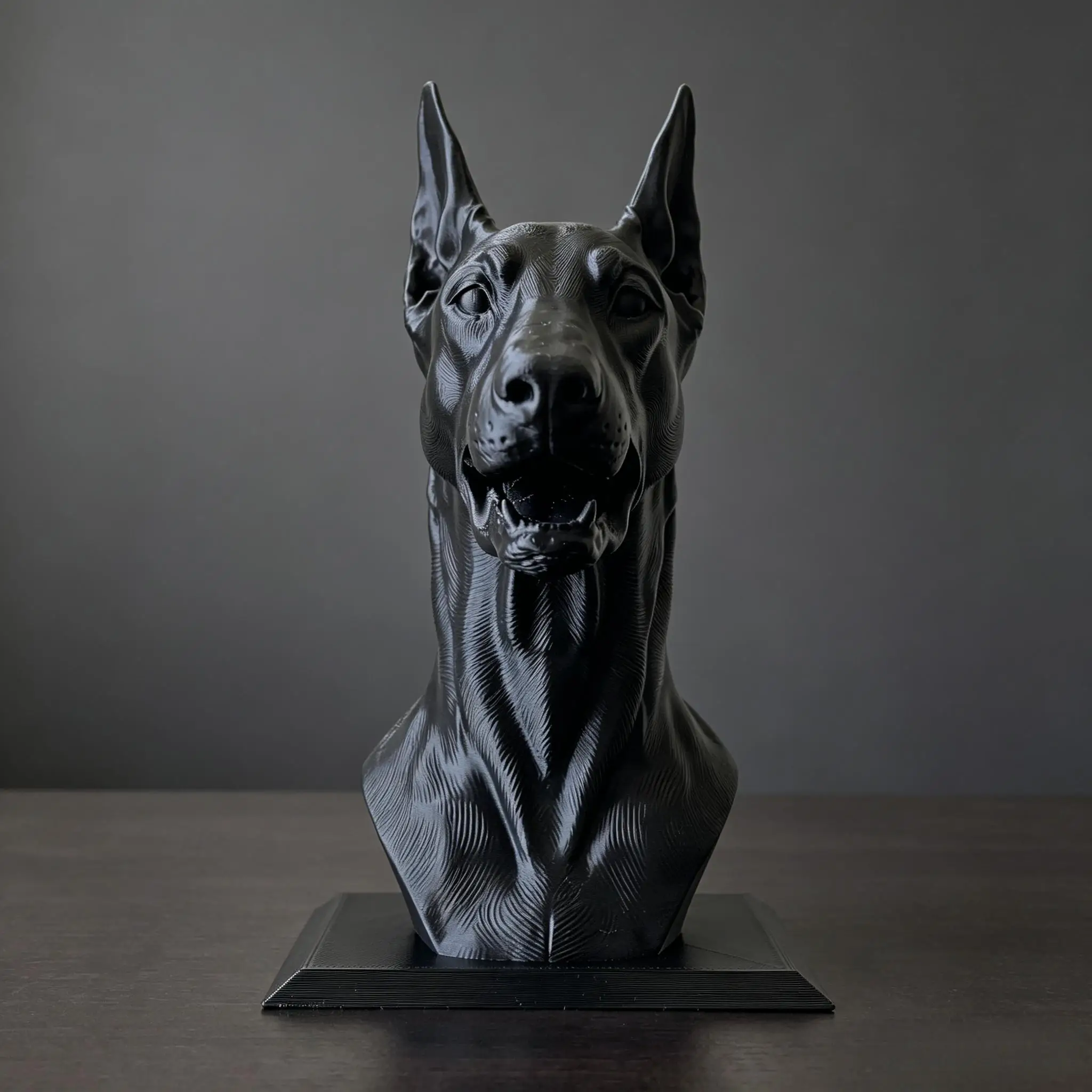 Doberman Dog Figurine Pen Stand 3D Craft Desktop Organizer Modern Home Office Decor Cute Stationery Storage Gift Pen Holder