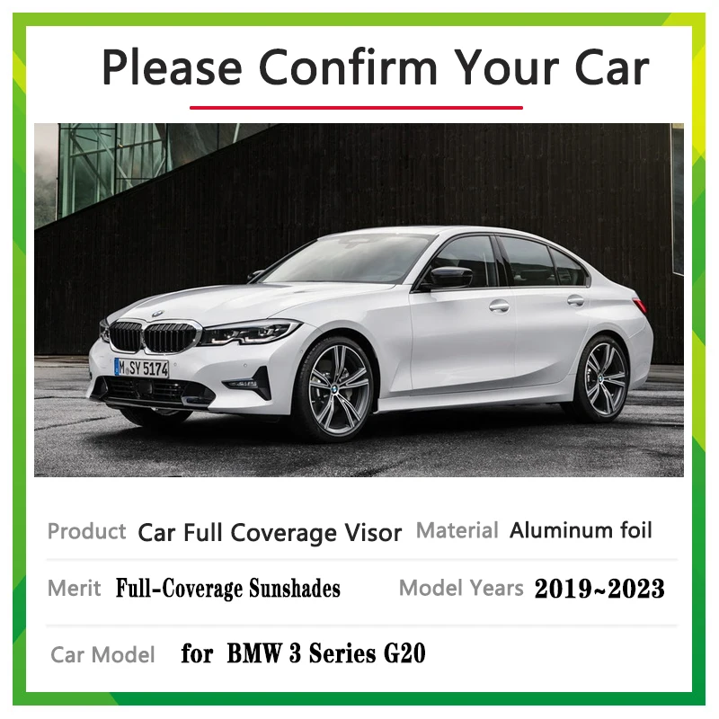 مظلات نافذة السيارة الكاملة لسيارات BMW 3 Series G20 M340i 320e 2019 ~ 2023 أقنعة الشمس المضادة للأشعة فوق البنفسجية للسيارة أقنعة النوافذ ملحقات المظلات