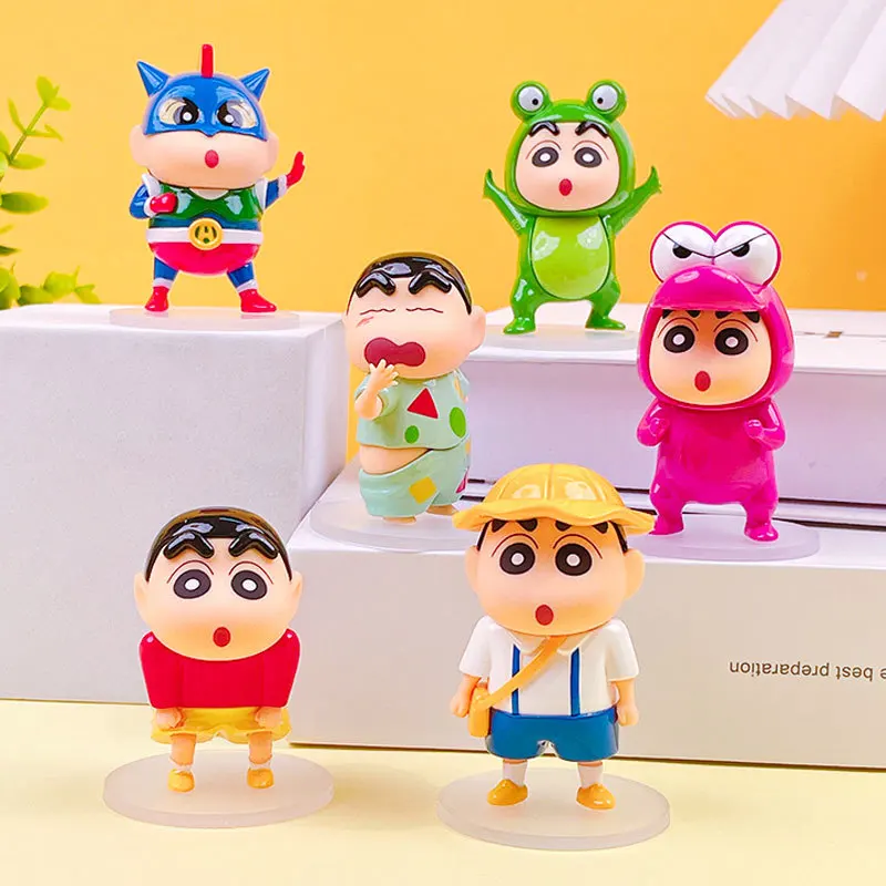 ใหม่ของแท้อะนิเมะ Crayon Shin-Chan Cos Series Kawaii Action Figures PVC ชุดเครื่องประดับตกแต่งรถของเล่นตุ๊กตาของขวัญ