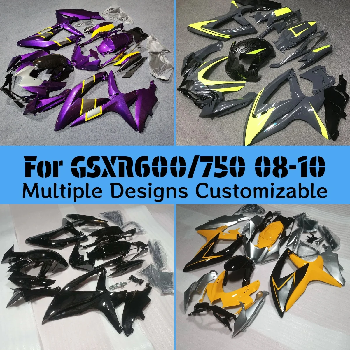 GSXR 600 750 2008 2009 2010 Body Works Cover Fairings for GSXR600/750 08 09 10 Injection Fairing Kit