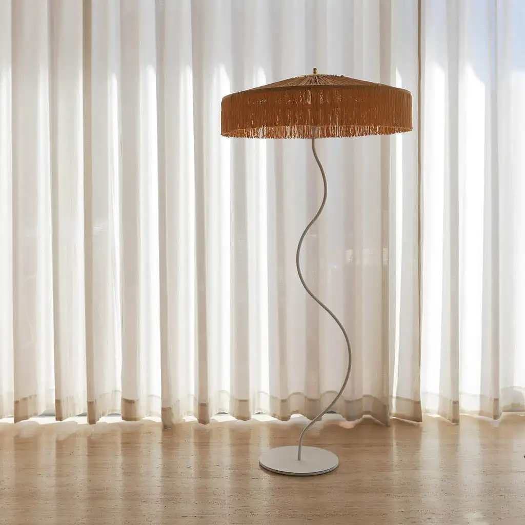 Japanese Floor Lamp Ambiance Living Room B&B Bedroom Desktop Table Lamp Hand-woven Raffia Lamps and Lanterns