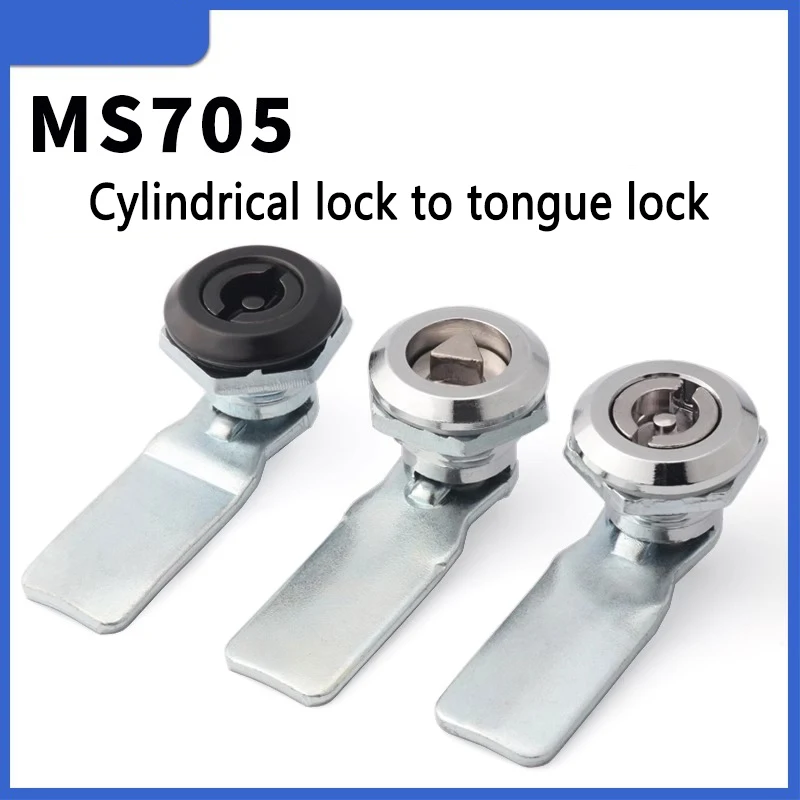 

MS705 round lock outdoor one-word triangle lock core S cylindrical power distribution cabinet industrial lock 20*20 holes