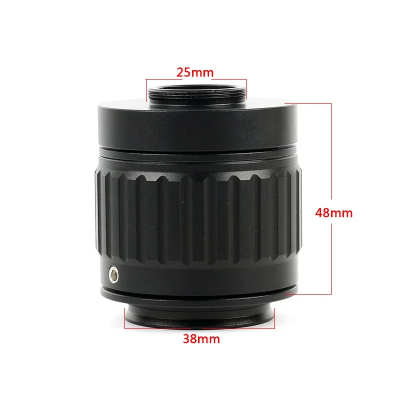 Imagem -02 - Lente Adaptadora 035x 05x 1x Tubo Foco Ajustável 38 mm para Montagem c Adaptador de Câmera de Microscópio Estéreo Trinocular