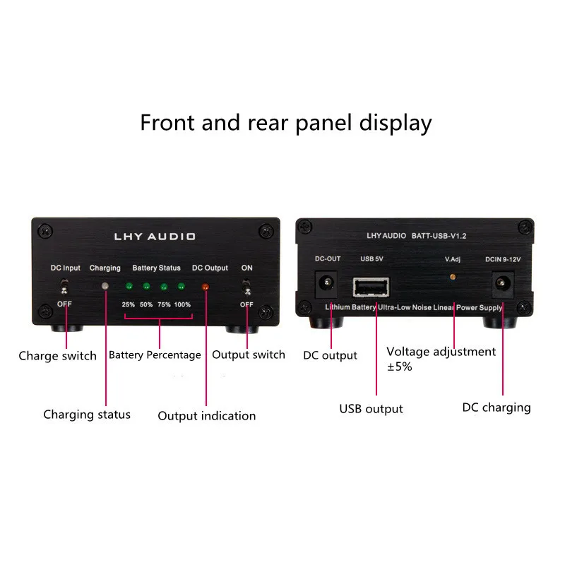 LHY Audio LT3042 Малошумящий высокоточный линейный регулятор 5 В 2 А Источник питания постоянного тока с питанием от USB