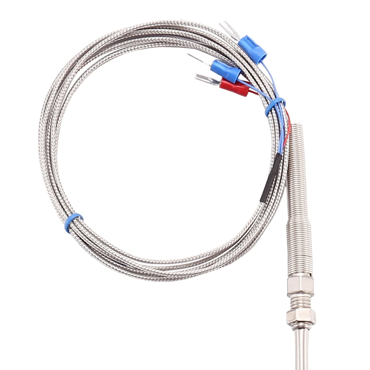 Hot New 0-400C PT100 Type 5mm x 50mm Temperature Controller Thermocouple Probe 2 Meters