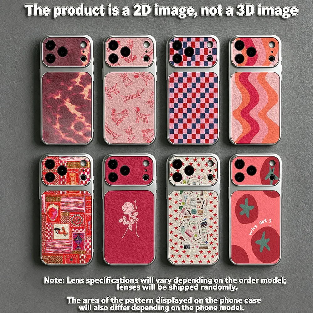 Vintage Red Print Collection iPhone Case for iPhone 18 17 17e 16e 16 15 14 13 12 11 Air Pro Max Plus Double-layer Back Cover