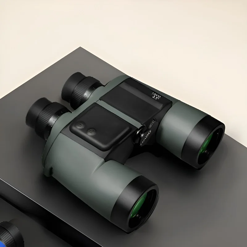 تلسكوب احترافي 10X50 مع نطاق ليزر للصيد في الهواء الطلق عالي الدقة مقاوم للماء BAK4