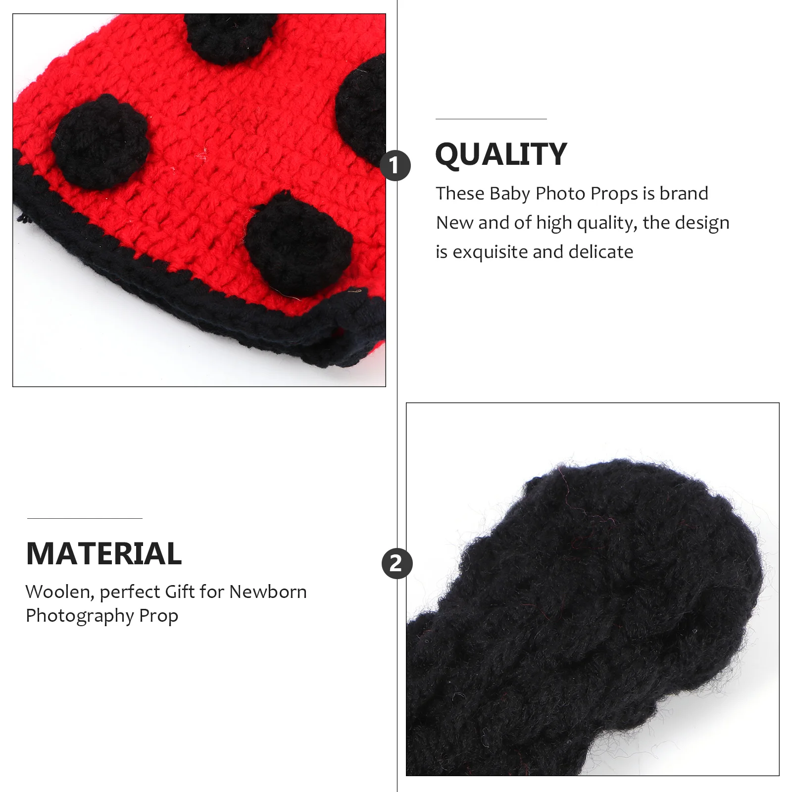 

Clothing Beetle Sleeping Bag Newborn Hand Knitting Infant Props Photography