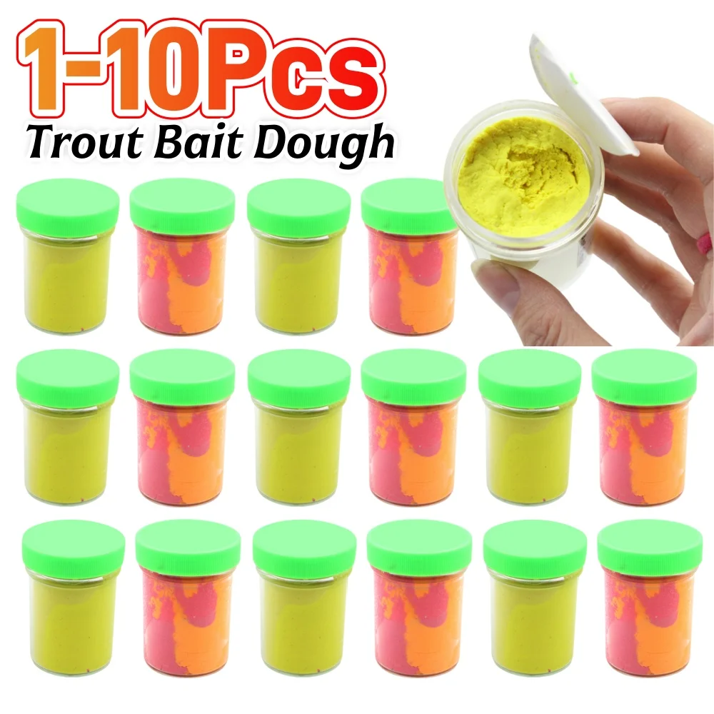 1-10PCS Trout Bait Dough Irresistible Scent and Flavor Carp Fishing Baits Floating Shapes Lure Fishing Dough Bait for Fishing