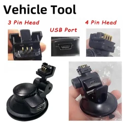 Car DVR Camera Recorder Mount Holder 4Pin Mini USB Port Windshield Suction Cup Mount for Car DVR Dash Cam 3 Pin Support Charging