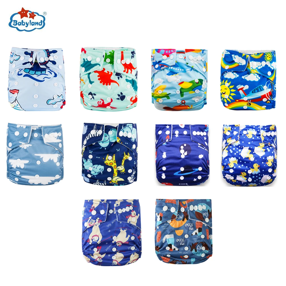 

[Babyland] You choose Prints 10pcs/Lot Good Feedback Cloth Diapers Pocket- Friendly Baby Nappy Reusable Best For Sensitive Skin