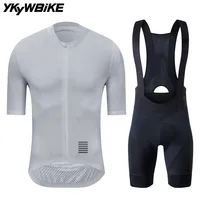 YKYW Conjunto de ropa de ciclismo para hombre Jersey de manga corta pantalones cortos transpirables de verano para ciclismo de montaña Kit de pantalones traje de bicicleta Maillot