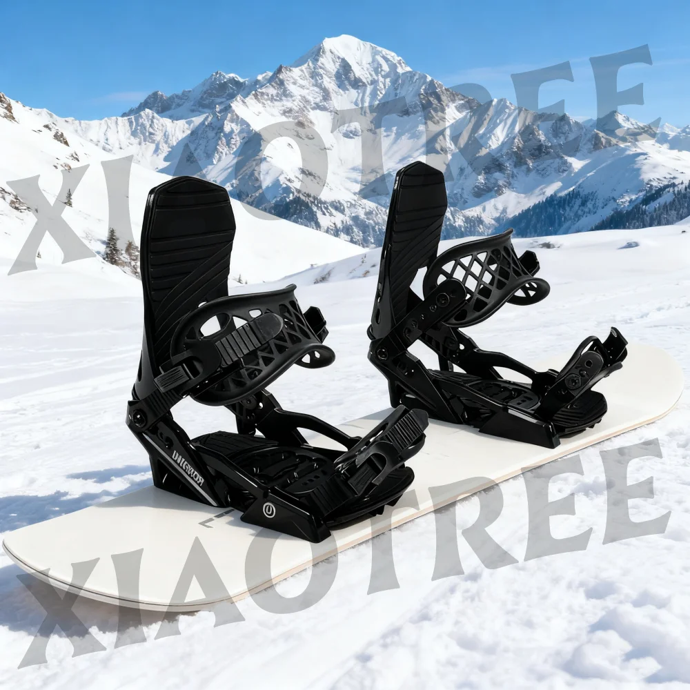 

XIAOTREE Snowboard Bindings Adjustable Shock-absorbing Versatile Flat Flower Quick Wear Entry-level Ski Snowboard Fixator