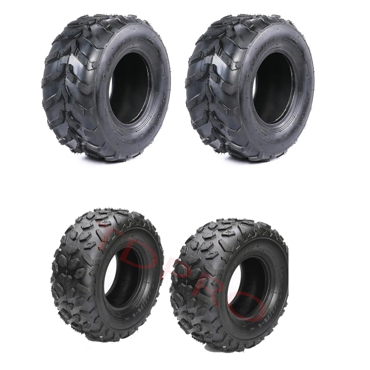 

Set of 4, 145/70-6 & 16x8-7 Tires Tubeless ATV Go Kart UTV 4 Ply For 50cc-125cc