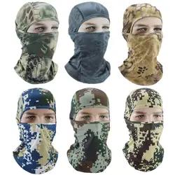 Kamuflaż kominiarka pełna twarz szalik narciarstwo jazda na rowerze pełna twarz osłona na twarz zima szyi głowy cieplej taktyczne Airsoft Cap kask Liner