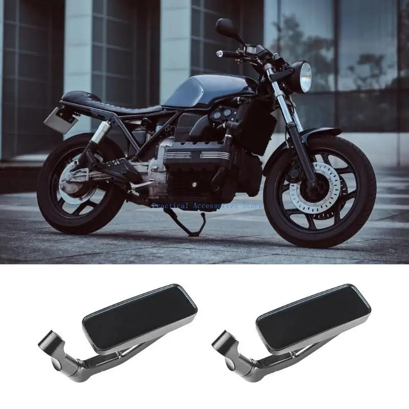 

U75E Motorcycle ATV Auxiliary Glass Handlebar Mount Cycling Bike Rear View Glass