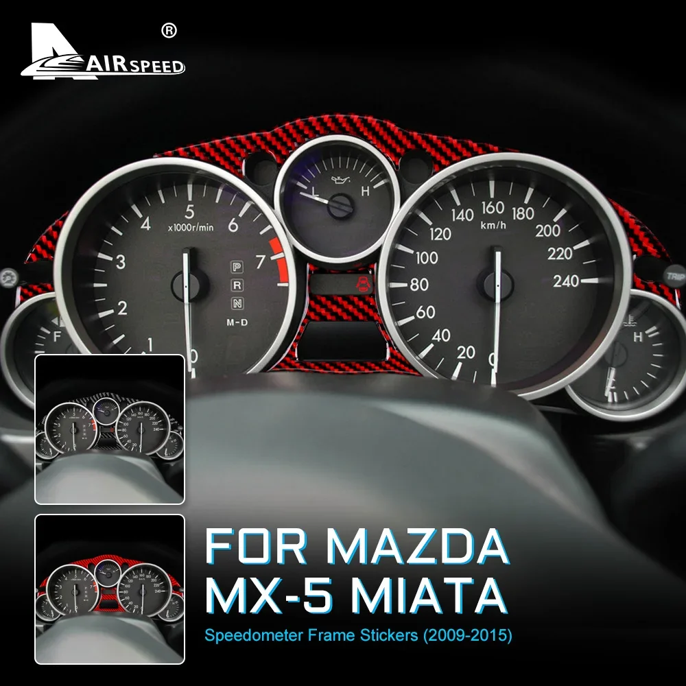 

Real Soft Carbon Fiber Sticker for Mazda MX-5 MX5 MIATA 2009 2010 2011 2012 2013 2014 2015 Car Speedometer Accessories Interior