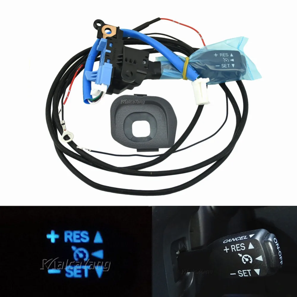 Blue Backlight Cruise Control Switch For Toyota Hilux Revo Fortuner SR5 M70 M80 84632-34011 45186-0K120-C0 Steering Wheel Cover