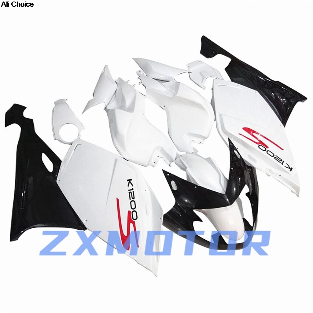 ABS Fairing Kit K1200S 2005 2006 2007 2008 2009 2010 White Customizable Motorcycle Fairings for BMW K1200S 05 06 07 08 09 10