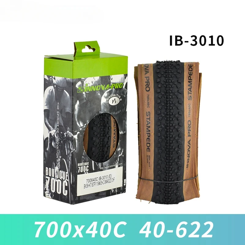 INNOVA-PRO 700x40C 40-622 Off-Road Bike Tire 60TPI MTB Road Bicycle 50-75 PSI Folding Tire Cycling 700C Tire IB-3010