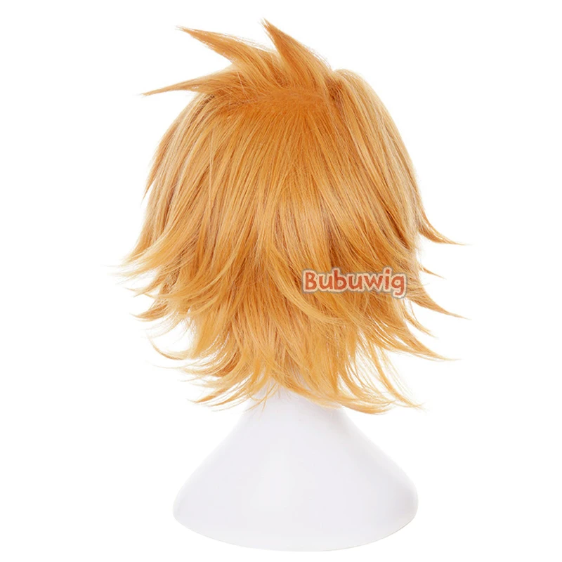 Bubuwig włosy syntetyczne Kaminari Denki peruka do cosplay Anime Kaminari Denki mężczyźni 30cm krótka blond peruka żaroodporna