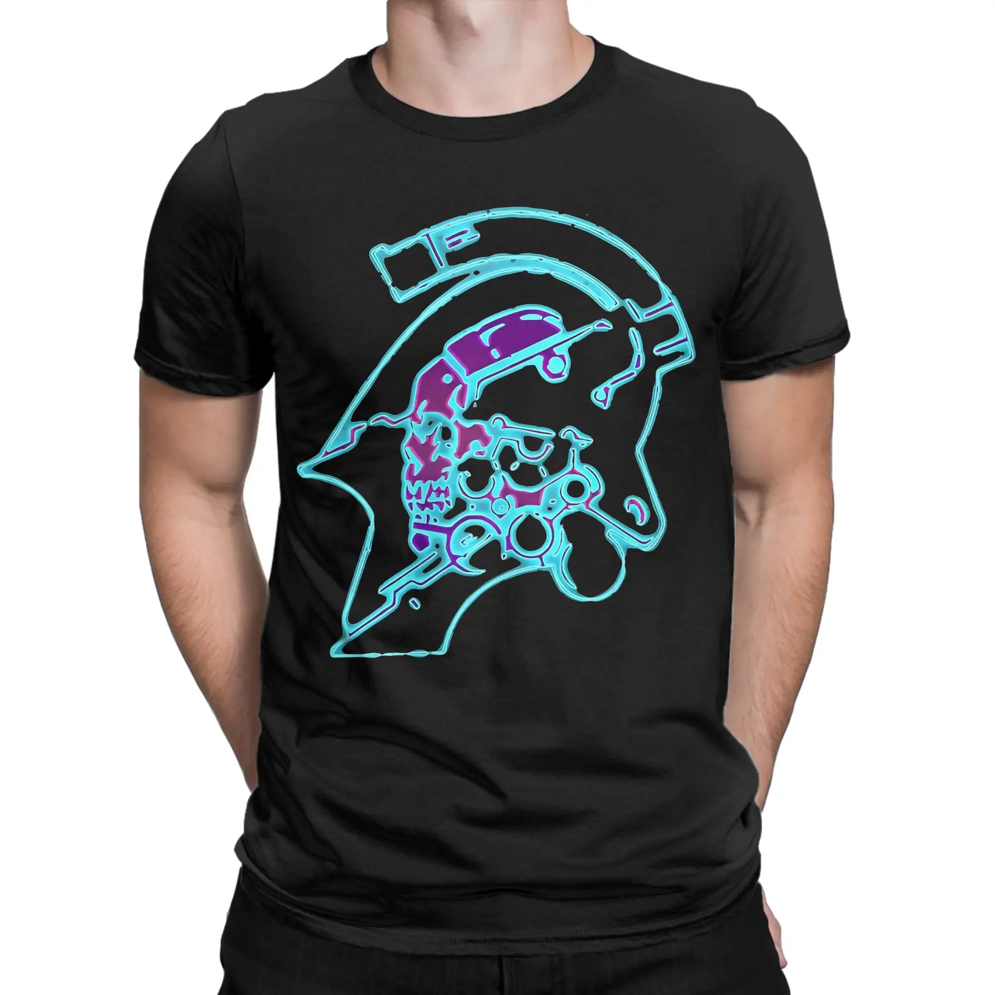 Logo HK Death Stranding Gmae Metal Gear Solid T Shirt Summer T-Shirts 100% Cotton O Neck 4XL 5XL 6XL Clothing Short Sleeve Tops