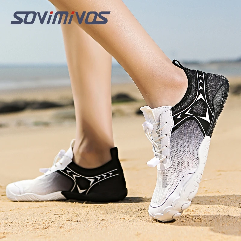 Wide Barefoot Shoes for Womens Mens Outdoor Running Zero Drop Casual Sneaker Minimalist Shoes Summer Breathable Wading Shoes