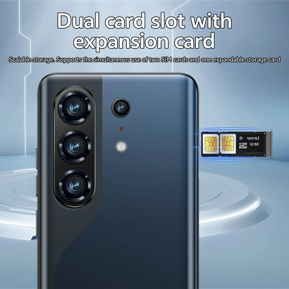 K-Touch Smartphone 5G C27 Ultra Mobile Phones Android Face Unlock Cell Phone 5G Dual SIM 22GB+2TB Smartphone 7.3inch HD 8000mAh Battery Mobile Phone