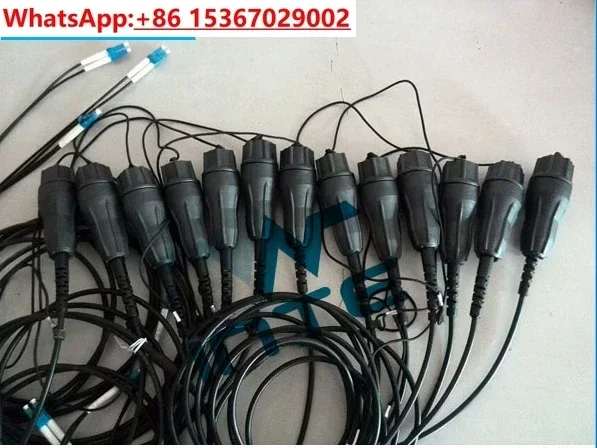 Waterproof fiber optic connector, field armored jumper, tail fiber base station, pulling out fiber optic jumper by 50 meters